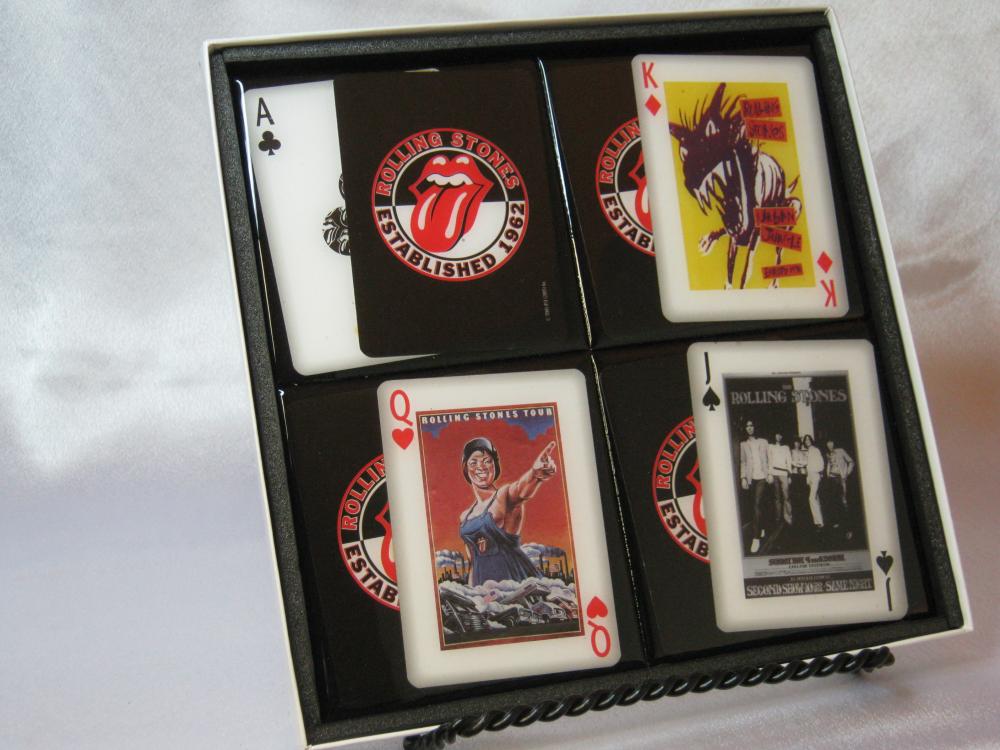 The Rolling Stones Collector Playing Card Drink Coaster Set (shows ...